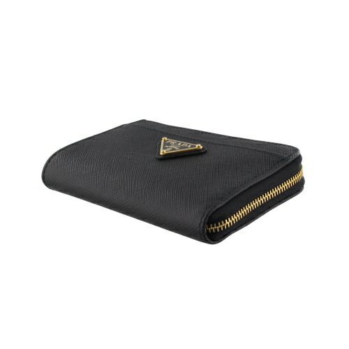 プラダ キーケース レディース トライアングルロゴ サフィアーノ ブラック PRADA 1PP122 QHH F0002 NERO