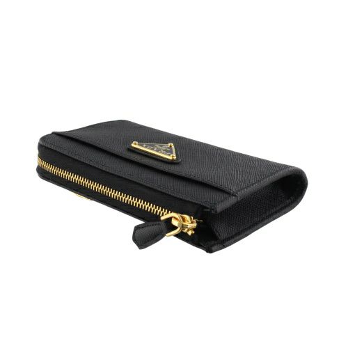 プラダ キーケース レディース トライアングルロゴ サフィアーノ ブラック PRADA 1PP122 QHH F0002 NERO
