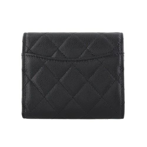 シャネル 三つ折り財布 レディース ココマーク ブラック CHANEL AP4383 B10583 C3906 ブラック