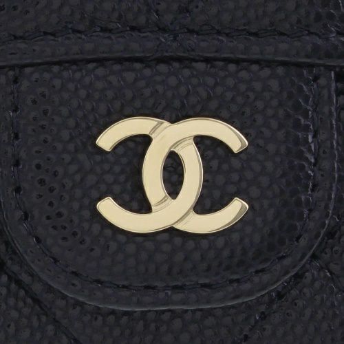 シャネル 三つ折り財布 レディース ココマーク ブラック CHANEL AP4383 B10583 C3906 ブラック