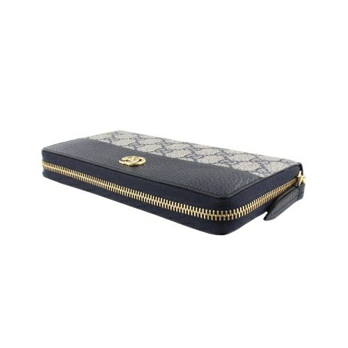 グッチ 長財布 レディース GGマーモント ブルー GUCCI 456117 17WAG 4041 BEIGE/BLUE