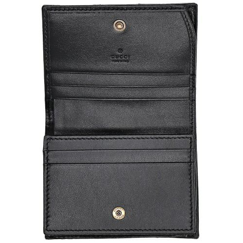 グッチ 二つ折り財布 レディース GGマーモント ブラック GUCCI 466492  