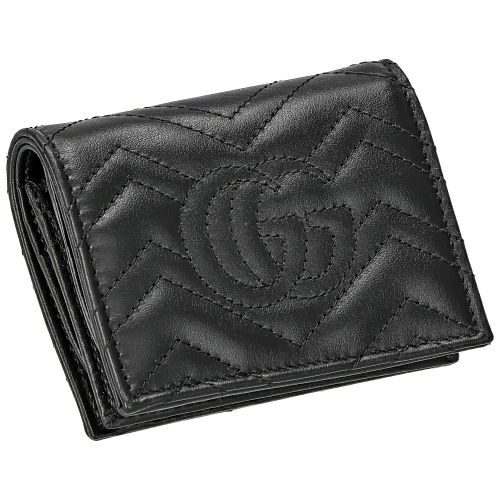 グッチ 二つ折り財布 レディース GGマーモント ブラック GUCCI 466492 DTD1T 1000