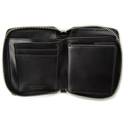 モンテスピガ 二つ折り財布 メンズ ブラック monte SPIGA MOSBHSD006BK BLACK
