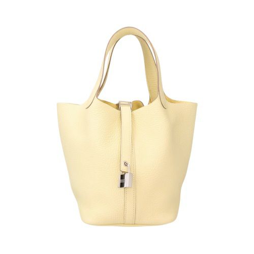 エルメス ピコタンPM ジョーヌミルトン トリヨンクレマンス シルバー金具 W刻印 HERMES Picotin PM