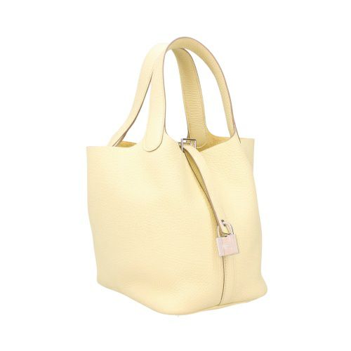 エルメス ピコタンPM ジョーヌミルトン トリヨンクレマンス シルバー金具 W刻印 HERMES Picotin PM