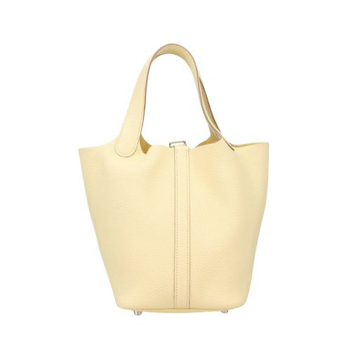 エルメス ピコタンPM ジョーヌミルトン トリヨンクレマンス シルバー金具 W刻印 HERMES Picotin PM