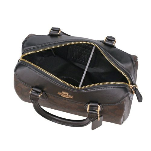 コーチ アウトレット ショルダーバッグ ハンドバッグ レディース シグネチャー ローワン サッチェル ブラウン COACH OUTLET 32203 IMAA8 ブラウン/ブラック