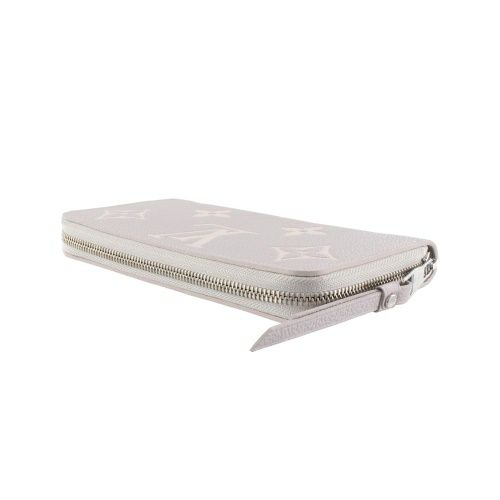 ルイヴィトン 長財布 レディース モノグラム･アンプラント ジッピー・ウォレット グレー LOUIS VUITTON M14228 ブリューム グレー/ホワイトクオーツ