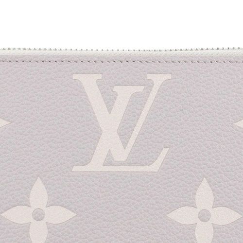 ルイヴィトン 長財布 レディース モノグラム･アンプラント ジッピー・ウォレット グレー LOUIS VUITTON M14228 ブリューム グレー/ホワイトクオーツ