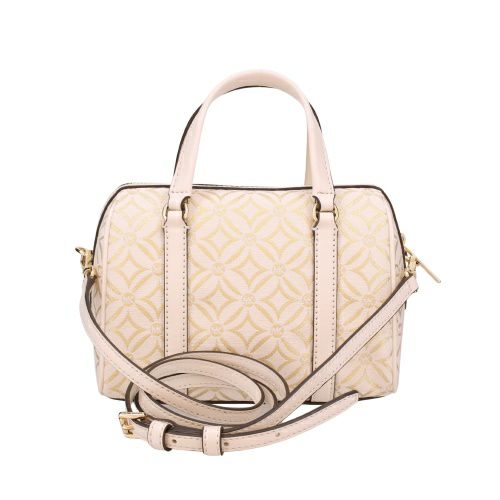 マイケルコース ショルダーバッグ レディース メタリック ロゴジャカード ダッフルクロスボディ スモール ホワイト MICHAEL KORS 35F4GTFC1J PL GLD MULTI