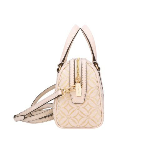 マイケルコース ショルダーバッグ レディース メタリック ロゴジャカード ダッフルクロスボディ スモール ホワイト MICHAEL KORS 35F4GTFC1J PL GLD MULTI