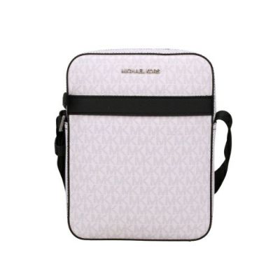 マイケルコース ショルダーバッグ メンズ クーパー シグネチャー ロゴ フライトバッグ ホワイト MICHAEL KORS 37F2LCOL6J BRIGHT WHT