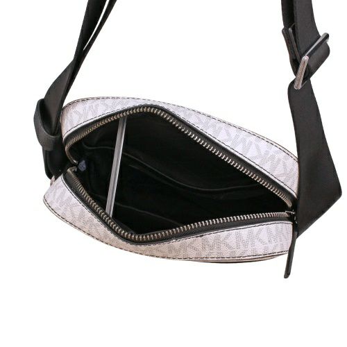 マイケルコース ショルダーバッグ メンズ クーパー シグネチャー ロゴ フライトバッグ ホワイト MICHAEL KORS 37F2LCOL6J BRIGHT WHT