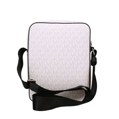 マイケルコース ショルダーバッグ メンズ クーパー シグネチャー ロゴ フライトバッグ ホワイト MICHAEL KORS 37F2LCOL6J BRIGHT WHT