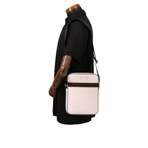 マイケルコース ショルダーバッグ メンズ クーパー シグネチャー ロゴ フライトバッグ ホワイト MICHAEL KORS 37F2LCOL6J BRIGHT WHT