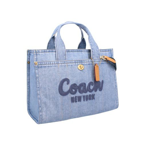 コーチ トートバッグ レディース デニム カーゴ トート ブルー COACH 