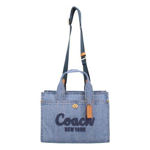 コーチ トートバッグ レディース デニム カーゴ トート ブルー COACH CR657 B4IN