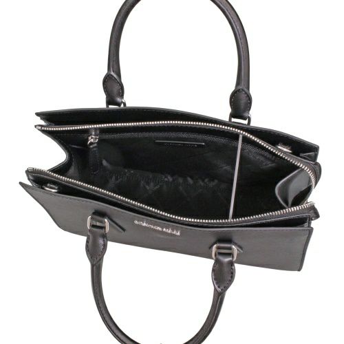 マイケルコース ハンドバッグ レディース SHEILA フォー サフィアーノ レザー センタージップ サッチェル ミディアム ブラック MICHAEL KORS 35S3S6HS2L BLACK