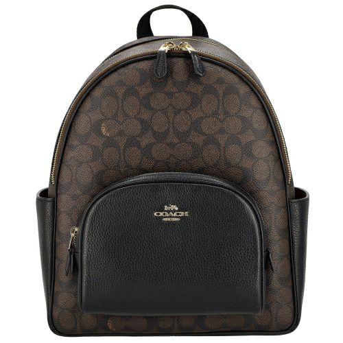コーチ アウトレット バックパック リュックサック レディース シグネチャー コート バックパック ブラウン COACH OUTLET CZ176 IMXAQ ブラウン/ブラック
