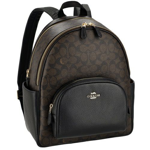 コーチ アウトレット バックパック リュックサック レディース シグネチャー コート バックパック ブラウン COACH OUTLET CZ176 IMXAQ ブラウン/ブラック