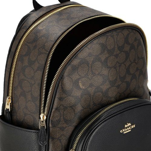 コーチ アウトレット バックパック リュックサック レディース シグネチャー コート バックパック ブラウン COACH OUTLET CZ176 IMXAQ ブラウン/ブラック