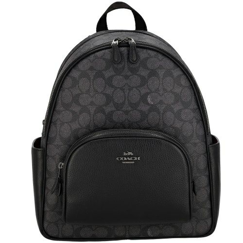 コーチ アウトレット バックパック リュックサック レディース シグネチャー コート バックパック ブラック COACH OUTLET CZ176 QBMI5 チャコール ブラック