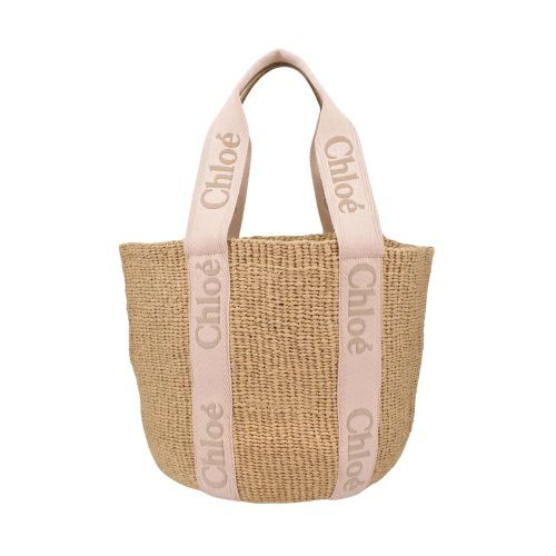 Chloé キャンバス製Chloé Carryスモールトートバッグ のベージュ