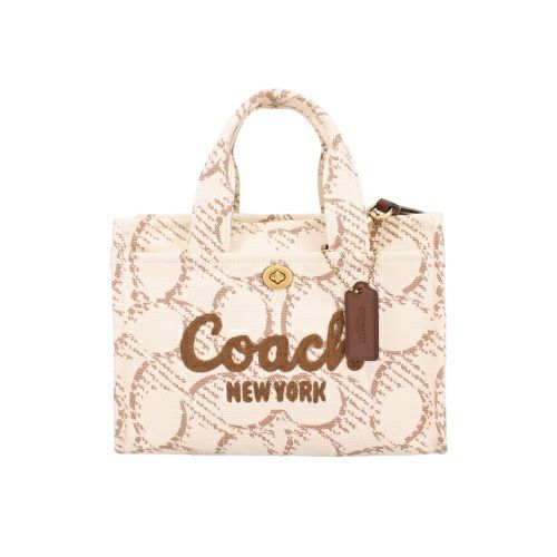 コーチ トートバッグ レディース カーゴ トート バッグ 26・シグネチャー キャンバス ホワイト COACH CAM61 B4/NP