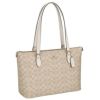 コーチ アウトレット トートバッグ レディース ギャラリー シグネチャー トート ホワイト COACH OUTLET CW381 IMXDM ベージュ/ホワイト
