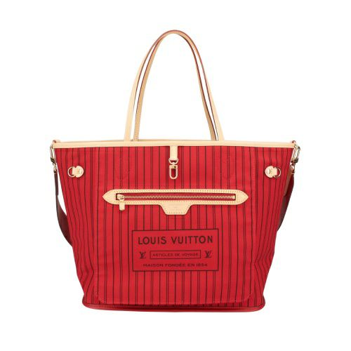 ルイヴィトン トートバッグ レディース モノグラム ネヴァーフル・インサイドアウト MM レッド LOUIS VUITTON M12096 ルージュ サリ