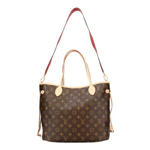 ルイヴィトン トートバッグ レディース モノグラム ネヴァーフル・インサイドアウト MM レッド LOUIS VUITTON M12096 ルージュ サリ