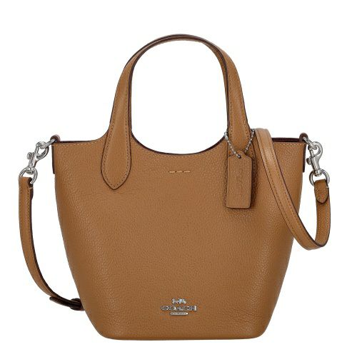 コーチ アウトレット ショルダーバッグ レディース ハンナ ダブル フェース レザー バケット バッグ ブラウン COACH OUTLET CR168 SV/QD ライトサドル