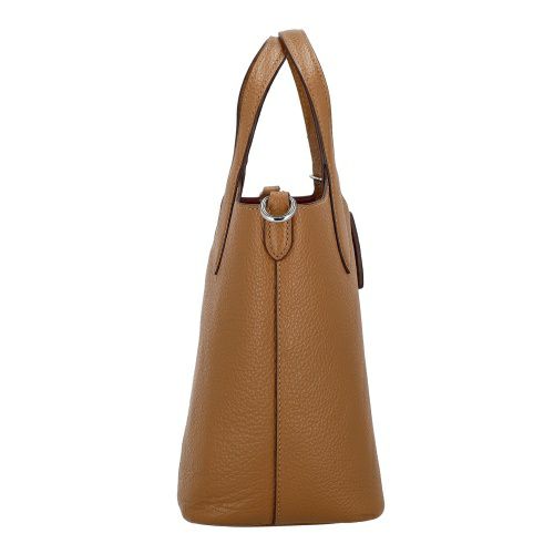 コーチ アウトレット ショルダーバッグ レディース ハンナ ダブル フェース レザー バケット バッグ ブラウン COACH OUTLET CR168 SV/QD ライトサドル