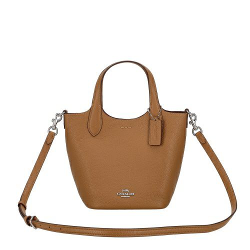 コーチ アウトレット ショルダーバッグ レディース ハンナ ダブル フェース レザー バケット バッグ ブラウン COACH OUTLET CR168 SV/QD ライトサドル