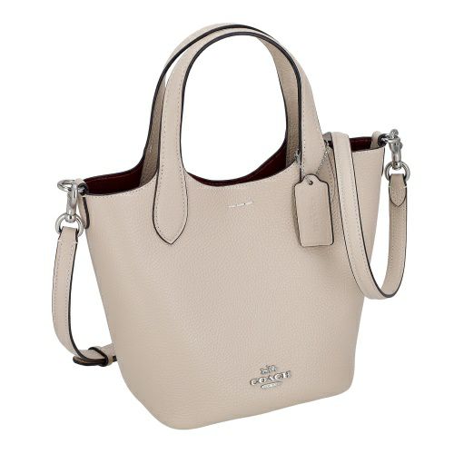 コーチ アウトレット ショルダーバッグ レディース ハンナ ダブル フェース レザー バケット バッグ ホワイト COACH OUTLET CR168 SVVFS