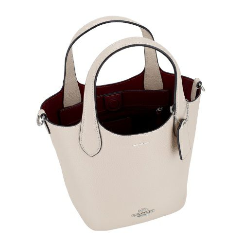 コーチ アウトレット ショルダーバッグ レディース ハンナ ダブル フェース レザー バケット バッグ ホワイト COACH OUTLET CR168 SVVFS