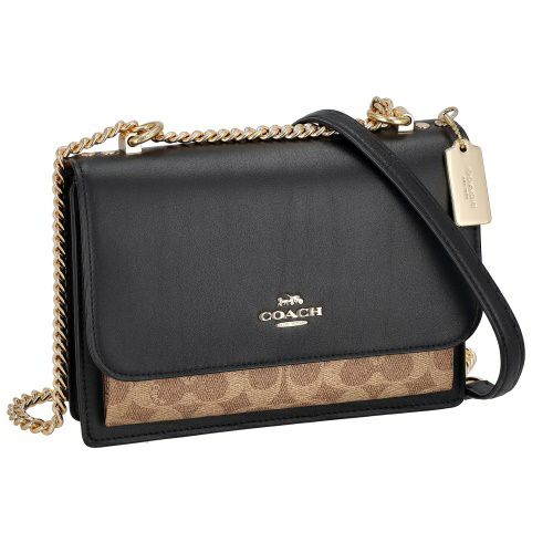 コーチ アウトレット ショルダーバッグ レディース シグネチャー ブラック COACH OUTLET CV978 IMXB2 ブラック/ブラウン