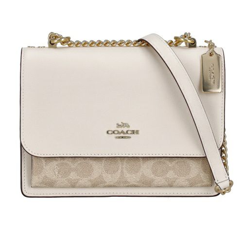 コーチ アウトレット ショルダーバッグ レディース シグネチャー ホワイト COACH OUTLET CV978 IMXDM ベージュ/ホワイト