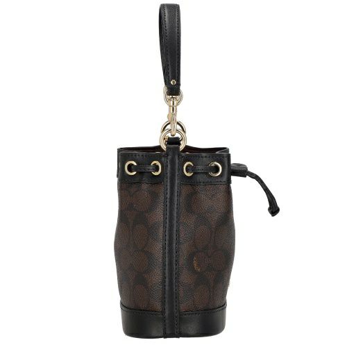 コーチ アウトレット ショルダーバッグ レディース シグネチャー ミニ バケット バッグ ブラウン COACH OUTLET CW299 IMXAQ ブラウン/ブラック