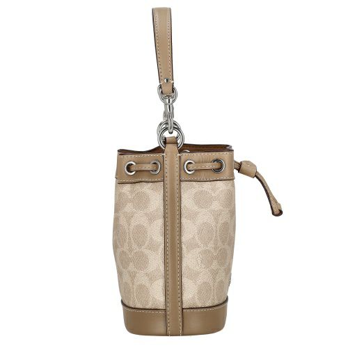 コーチ アウトレット ショルダーバッグ レディース シグネチャー ミニ バケット バッグ ベージュ COACH OUTLET CW299 SVPWH ベージュ