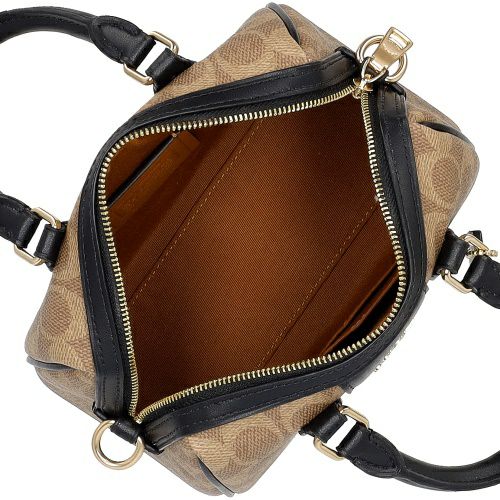 コーチ アウトレット ショルダーバッグ レディース シグネチャー ミニ ローアン クロスボディー ブラック COACH OUTLET CW331 IMQRX ベージュ/ブラック