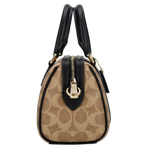 コーチ アウトレット ショルダーバッグ レディース シグネチャー ミニ ローアン クロスボディー ブラック COACH OUTLET CW331 IMQRX ベージュ/ブラック