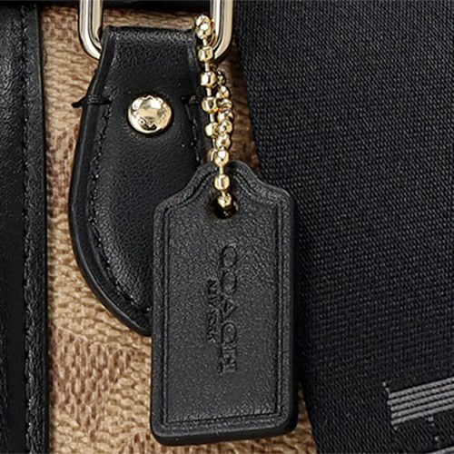 コーチ アウトレット ショルダーバッグ レディース シグネチャー ミニ ローアン クロスボディー ブラック COACH OUTLET CW331 IMQRX ベージュ/ブラック