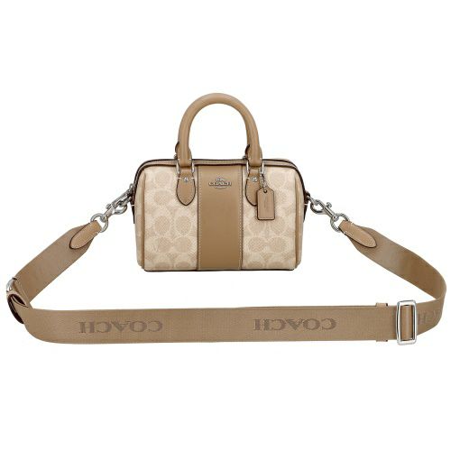 コーチ アウトレット ショルダーバッグ レディース シグネチャー ミニ ローアン クロスボディー ブラウン COACH OUTLET CW331 SVPWH ベージュ