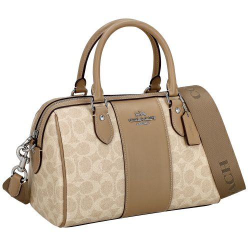 コーチ アウトレット ショルダーバッグ レディース シグネチャー ローワン サッチェル ベージュ COACH OUTLET CW376 SVPWH ベージュ