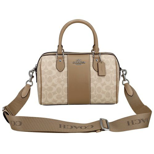 コーチ アウトレット ショルダーバッグ レディース シグネチャー ローワン サッチェル ベージュ COACH OUTLET CW376 SVPWH ベージュ