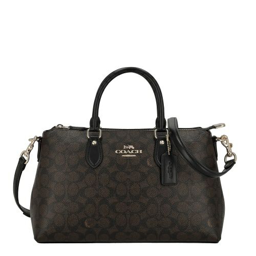 コーチ アウトレット ショルダーバッグ レディース ジョージア シグネチャー サッチェル ブラウン COACH OUTLET CW422 IMXAQ ブラウン/ブラック