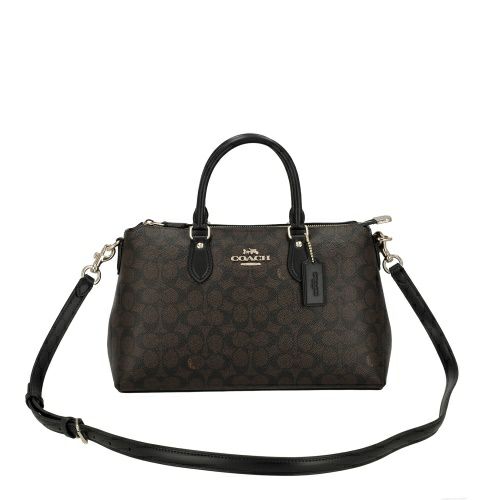 コーチ アウトレット ショルダーバッグ レディース ジョージア シグネチャー サッチェル ブラウン COACH OUTLET CW422 IMXAQ ブラウン/ブラック