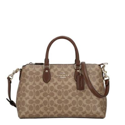 コーチ アウトレット ショルダーバッグ レディース ジョージア シグネチャー サッチェル ブラウン COACH OUTLET CW422 IMXHE ブラウン